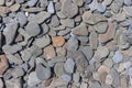 texture of flat gray stones close-up