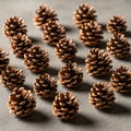 The texture and form of the cones, casting soft shadows on the Royalty Free Stock Photo