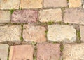 Texture of a fragment of vintage pavement