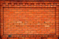 Texture frame of red brickwork place for text