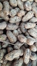 texture of freshly harvested peanuts