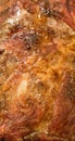 Texture of fried meat