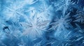 The texture of frozen glass with ice patterns in the form of stars Royalty Free Stock Photo