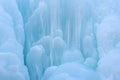 Texture of a frozen waterfall, background, Karachay-Cherkess Rep