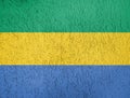 The texture of Gabon flag on the wall