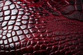 Texture of genuine patent leather close-up, pastel colors, luxury skin reptile, trendy background. AI Generative.