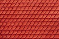 Texture of genuine rough leather close-up, imitation of skin scaly exotic reptile, fashion red color, modern background Royalty Free Stock Photo