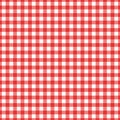 Texture Gingham seamless pattern. Red Checkered Textile products. Vector illustration squares or rhombus for fabric napkin plaid Royalty Free Stock Photo