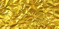 texture of golden crumpled foil. shiny gold texture Royalty Free Stock Photo