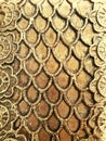 Texture on golden metal for designer