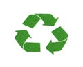 Texture grass. Icon green sign of recycling. Symbol of recycle, friendly relations to environment.