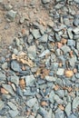 Texture of gravel rock and stone on the ground