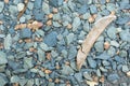 Texture of gravel rock and stone on the ground