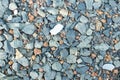 Texture of gravel rock and stone on the ground