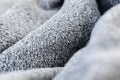 Texture is a gray fleece material. soft to the touch fabric, pleasant to the skin Royalty Free Stock Photo