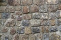 Texture of gray stone wall covered with lichen Royalty Free Stock Photo