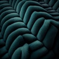 texture of green soft plush velvet fabric with folds and waves close-up, Royalty Free Stock Photo