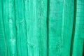 Texture Of Green Wood Wall, Fence Of Vertical Bright Boards Of Different Sizes With Cracks And Knots