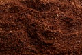 texture of the ground coffee. natural groung coffee Royalty Free Stock Photo