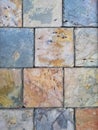 Texture of group of tiles with different colors and nuances. Background, wallpaper