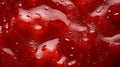 Texture homogeneous mass of strawberries jam, flat top view Royalty Free Stock Photo