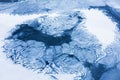 ice crust on the river Royalty Free Stock Photo
