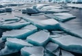Texture of icebergs surface in cenital view Royalty Free Stock Photo