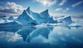Texture of icebergs surface in cenital view Royalty Free Stock Photo