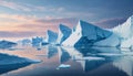 Texture of icebergs surface in cenital view Royalty Free Stock Photo