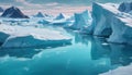 Texture of icebergs surface in cenital view Royalty Free Stock Photo