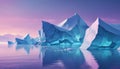 Texture of icebergs surface in cenital view Royalty Free Stock Photo