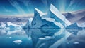 Texture of icebergs surface in cenital view Royalty Free Stock Photo