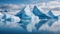 Texture of icebergs surface in cenital view Royalty Free Stock Photo