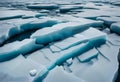 Texture of icebergs surface in cenital view Royalty Free Stock Photo