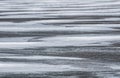 Texture of an icy lake in winter with snow and ice in macro Royalty Free Stock Photo