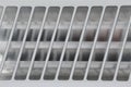 Texture of infrared heater tubes with stainless shiny grid on top