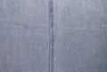 Texture of the inner side of a gray denim fabric with the overstitch Royalty Free Stock Photo