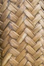 Texture of interweaving brown palm leaves