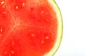 The texture of the juicy pulp of red watermelon close-up, full screen as a background Royalty Free Stock Photo