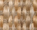 The texture of a jute brown fabric with a large interlacing of fibers