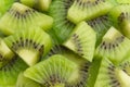 texture Kiwi fruits piece and slice isolated on white backgroun