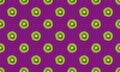 texture. Kiwi repeating seamless pattern on purple background. Kiwi is cut.