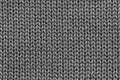 Texture of knitted fabric gray color Royalty Free Stock Photo