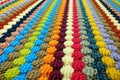 Texture of knitted multicolored wool carpet Royalty Free Stock Photo