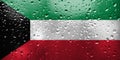 Texture of Kuwait flag. Royalty Free Stock Photo