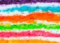 Texture layer of Rainbow cake Royalty Free Stock Photo