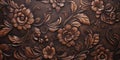 texture of leather with embossed floral patterns