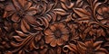 texture of leather with embossed floral patterns