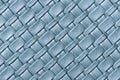 Texture of light blue and denim leather background with wicker pattern, macro Royalty Free Stock Photo