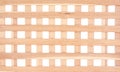 Texture light brown wood fence with blank space alternating patterns in vertical and horizontal square shaped isolated on white Royalty Free Stock Photo